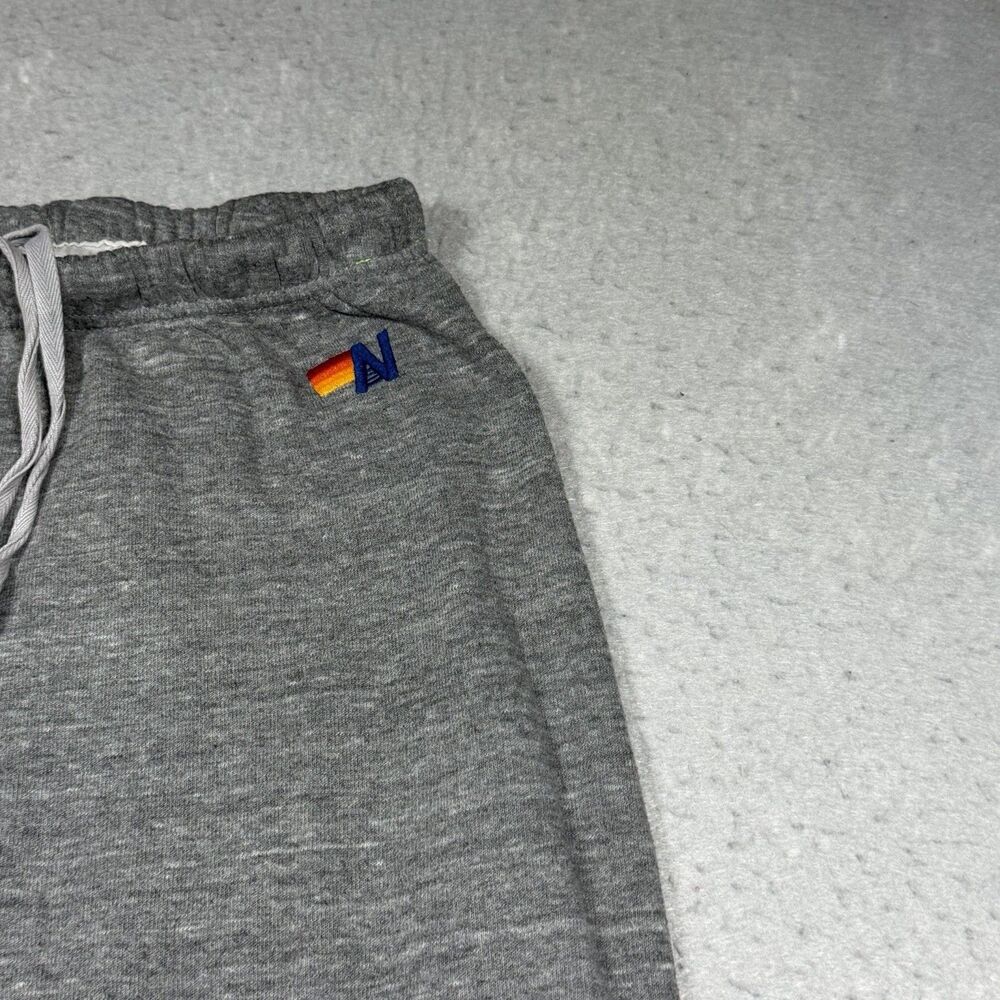 Aviator Nation Heart Sweatpant Jogger M Grey Cotton Blend Relaxed Drawstring - Picture 4 of 12